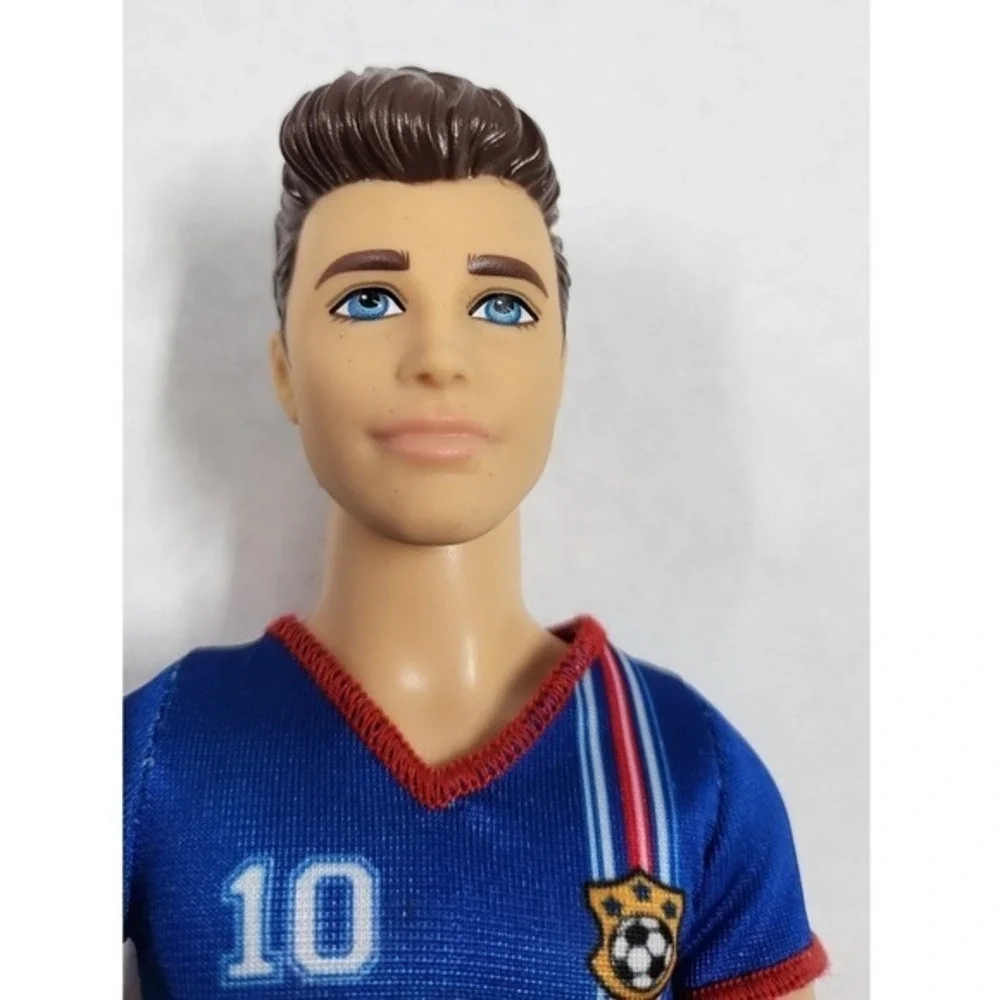 Ken Doll Soccer Player Outfit Blue Jersey Shorts Number 10 Fashion Doll